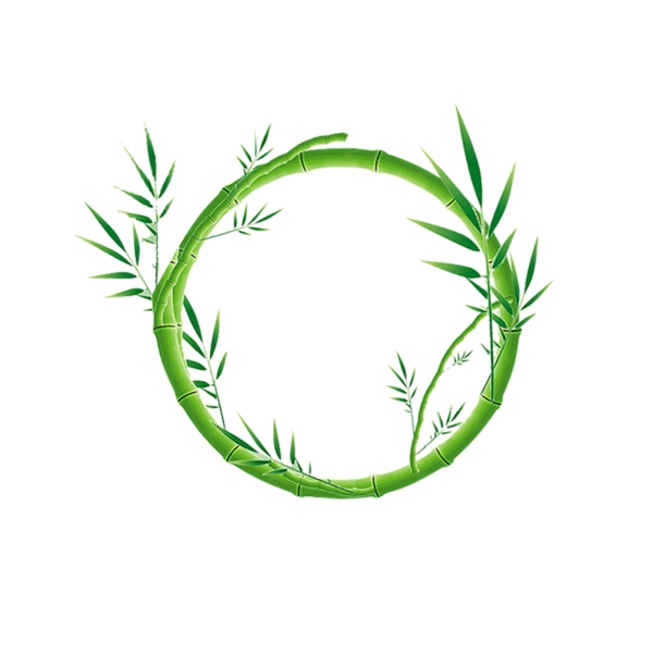 竹子做logo边框