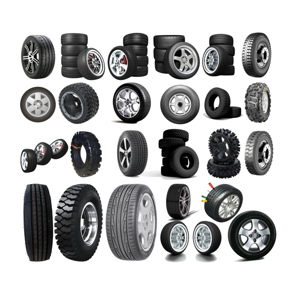 各种类型轮胎素材