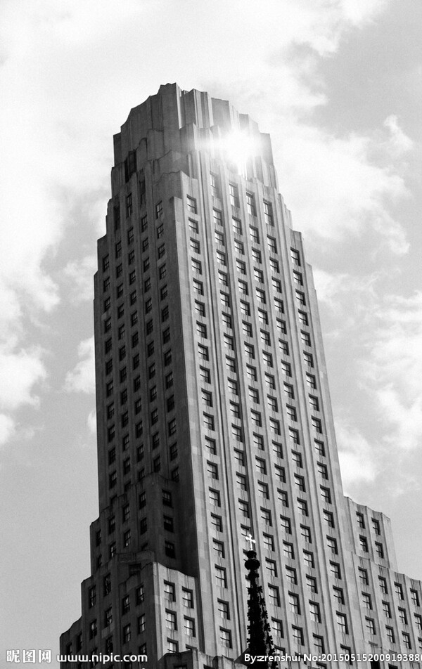 黑白高楼大厦图片