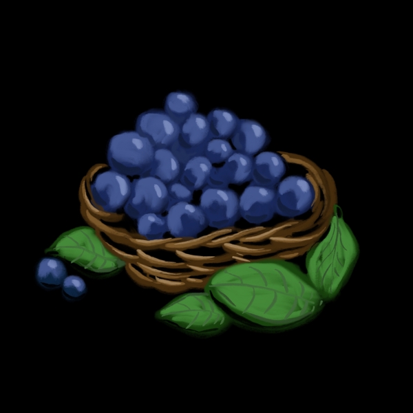 卡通蓝莓插图