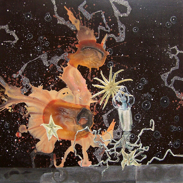 海洋生物油画图片