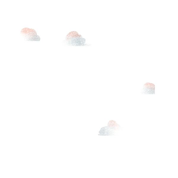 灰色创意白云元素