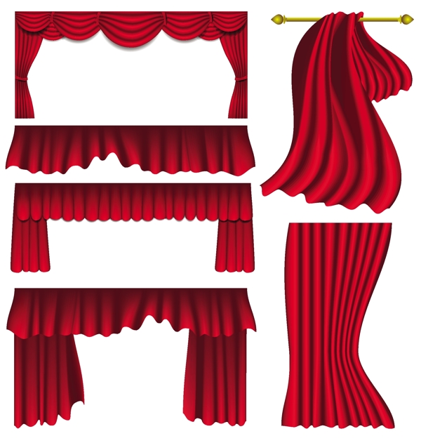红色帘子