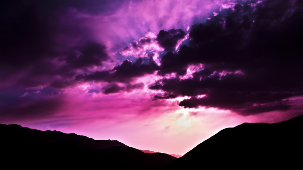 紫色梦幻天空