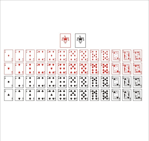 扑克牌矢量图图片