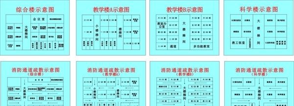 教学楼疏散示意图