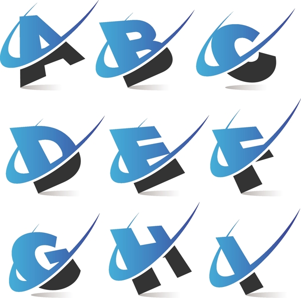 字母变形logo素材