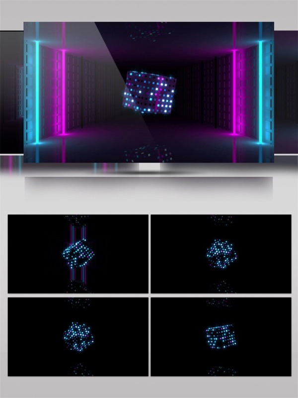 紫色动感舞台视频素材