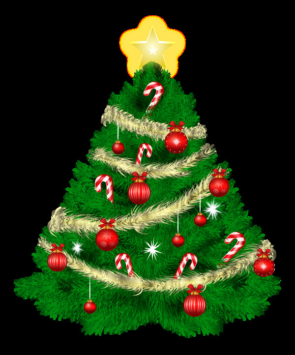 卡通圣诞树元素设计