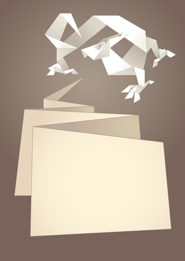 创意龙形折纸矢量素材4