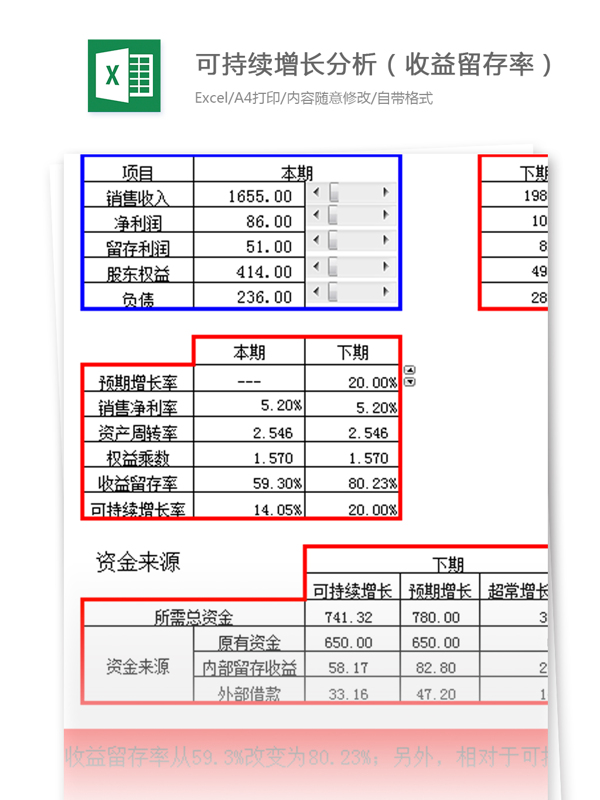 财务模型excel模板