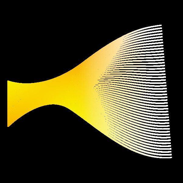 黄色渐变线条开放形状素材装饰底纹图案