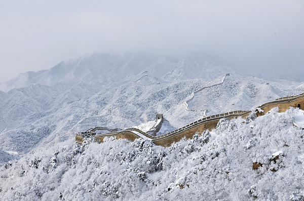 长城冬景图片
