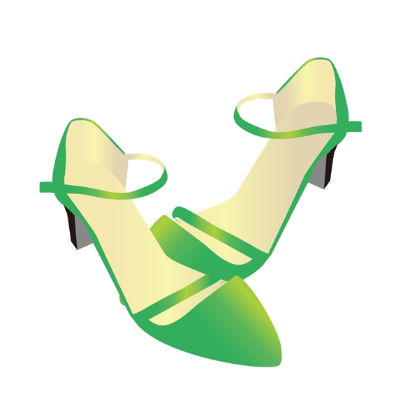 绿色凉鞋装饰