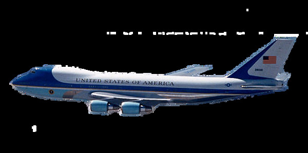 蓝色喷涂大飞机免抠png透明图层素材