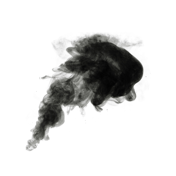水墨黑色飘散的烟雾元素