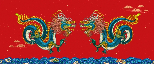 中国风二月二龙抬头传统习俗海报