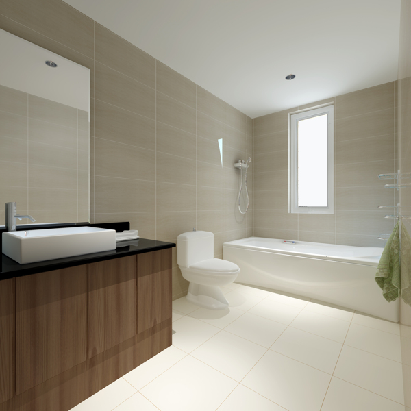 现代风格家装设计卫生间效果图图片