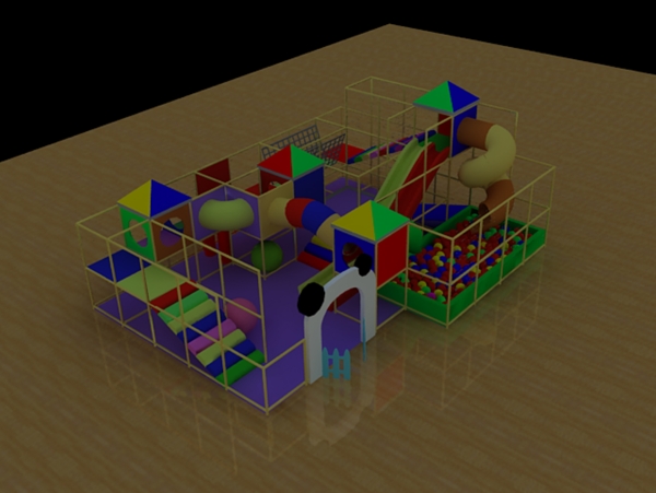 3d淘气堡模型图片