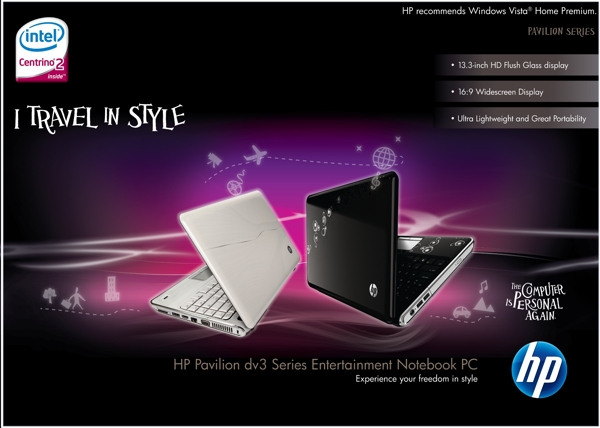 HP惠普笔记本电脑广告电脑网络分层PSD