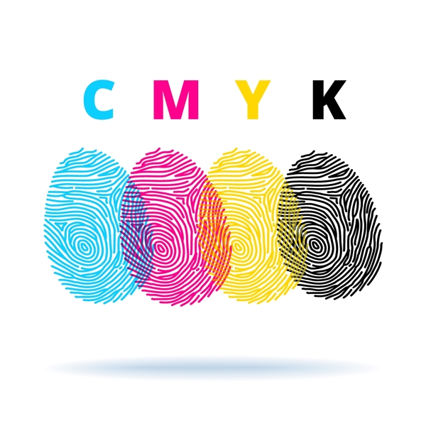 CMYK手指印设计图片