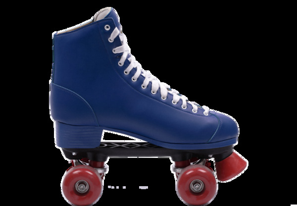 蓝色真皮溜冰鞋免抠png透明素材