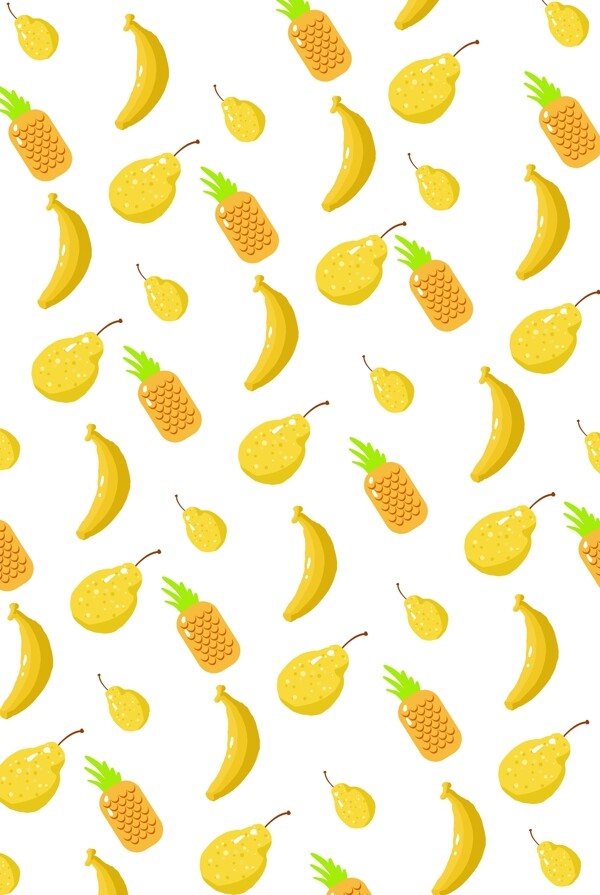 黄色香蕉梨子底纹