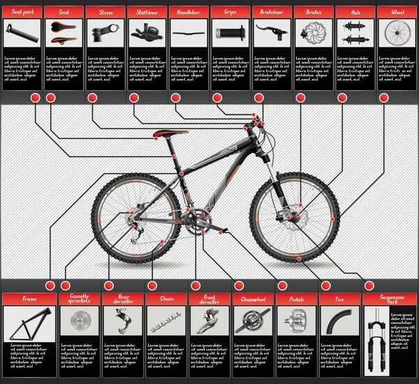 自行车构造图片