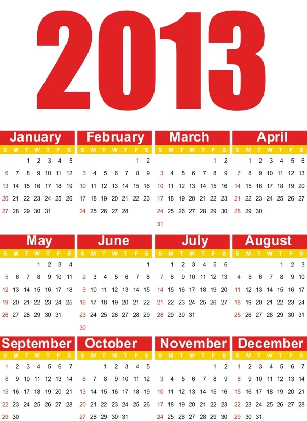 描述新年里的时间日历向量矢量背景
