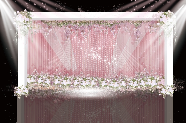 粉色水晶透明风格婚礼效果图