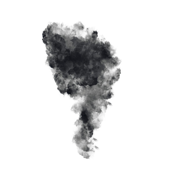 水墨黑色飘逸的烟雾元素