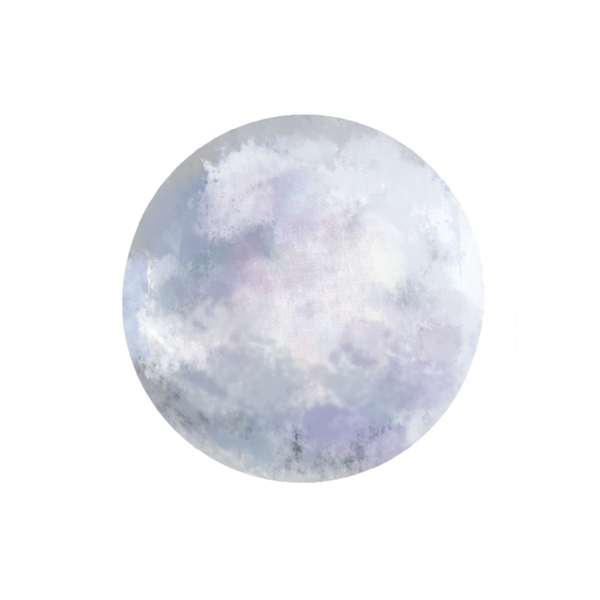 灰色的月球唯美插画