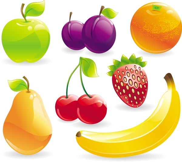 水果和浆果设计元素矢量图表