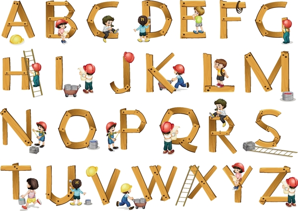 木制字母设计