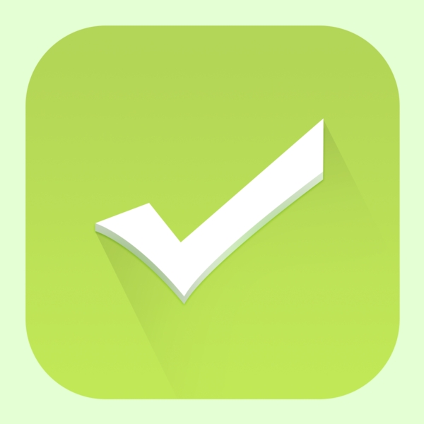 绿色提示正确icon图标设计