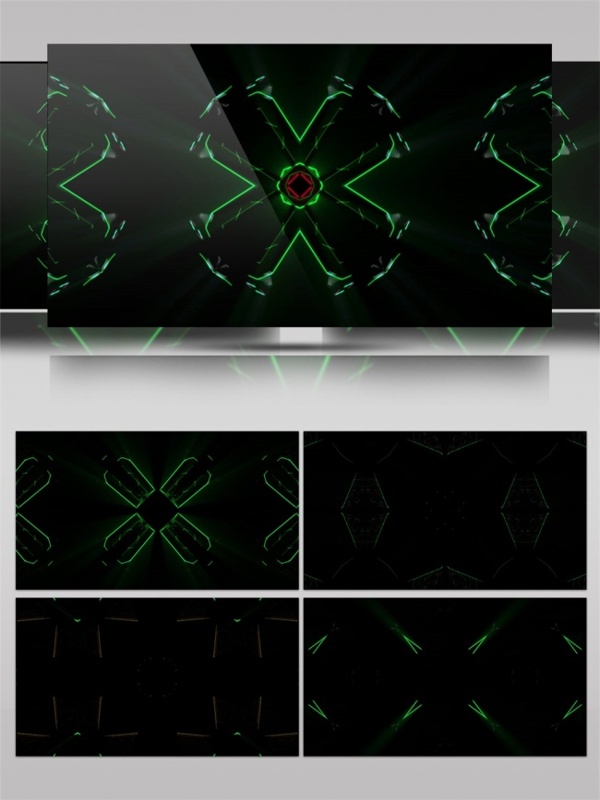 绿色激光花瓣动态视频素材