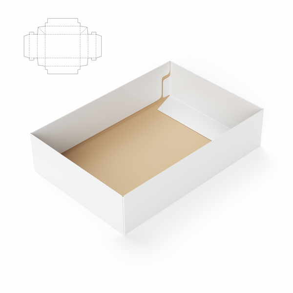 包装盒子效果图与钢刀线