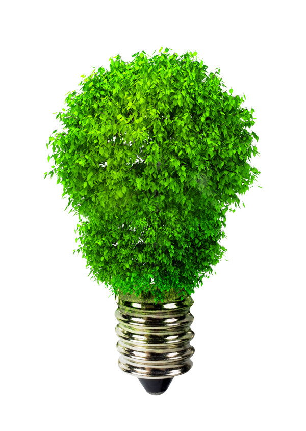 创意绿色环保主题灯泡