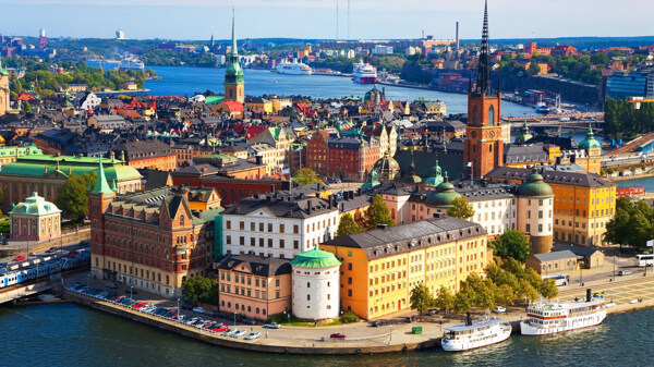 瑞典城市鸟瞰图片