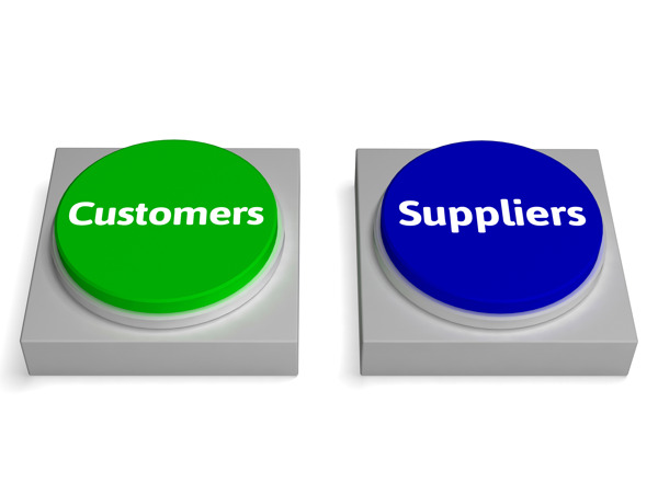客户供应商按钮显示消费者或提供