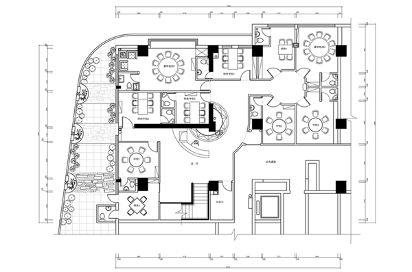 餐饮空间CAD方案规划