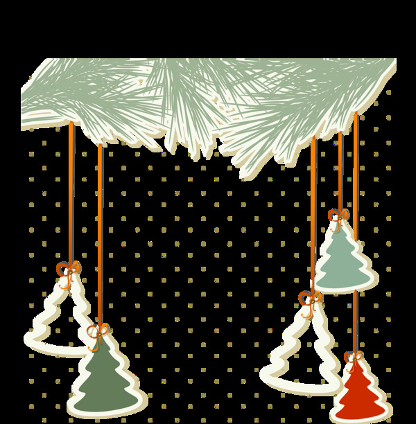 喜庆圣诞树装饰元素