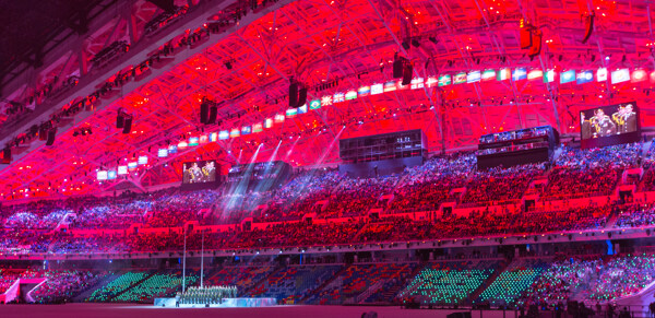 灯火辉煌的奥运会主场图片