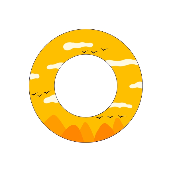 橙色游泳圈