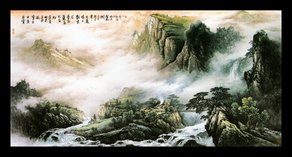 山水风景画图片