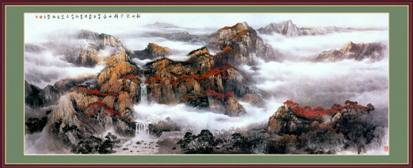 山水风景画中堂画0012