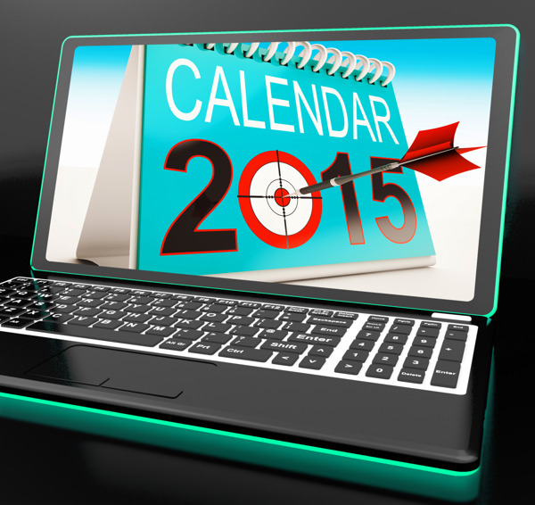 2015笔记本电脑显示日历年度计划