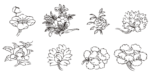 精品古典花纹花朵图片