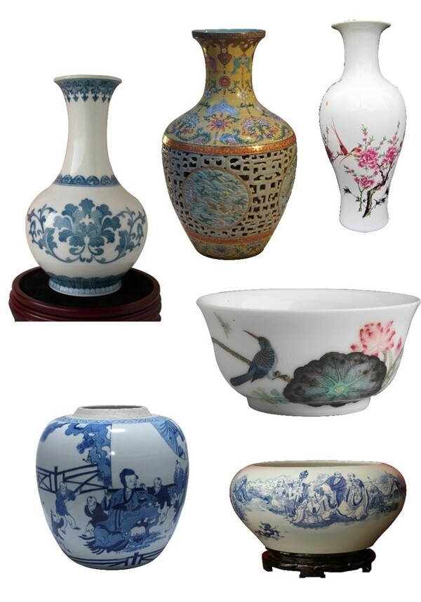 陶瓷花瓶陶罐收藏品图片