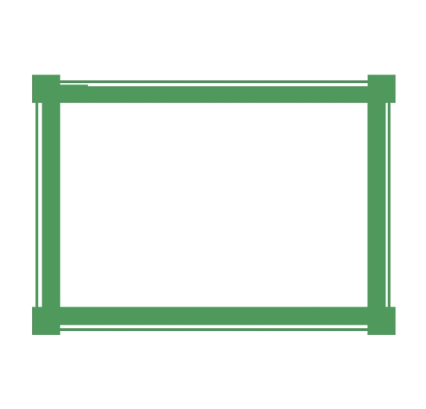 绿色简约长方形边框